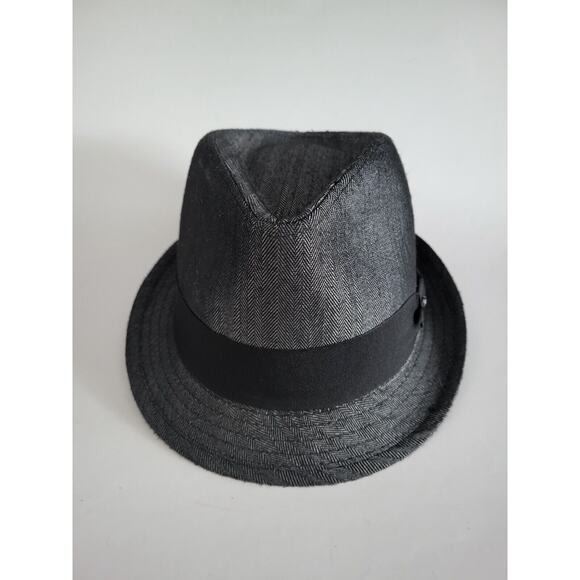 Stetson Fedora Hat Men's Size Small/Medium Polyester Black and Gray All American - Picture 3 of 8
